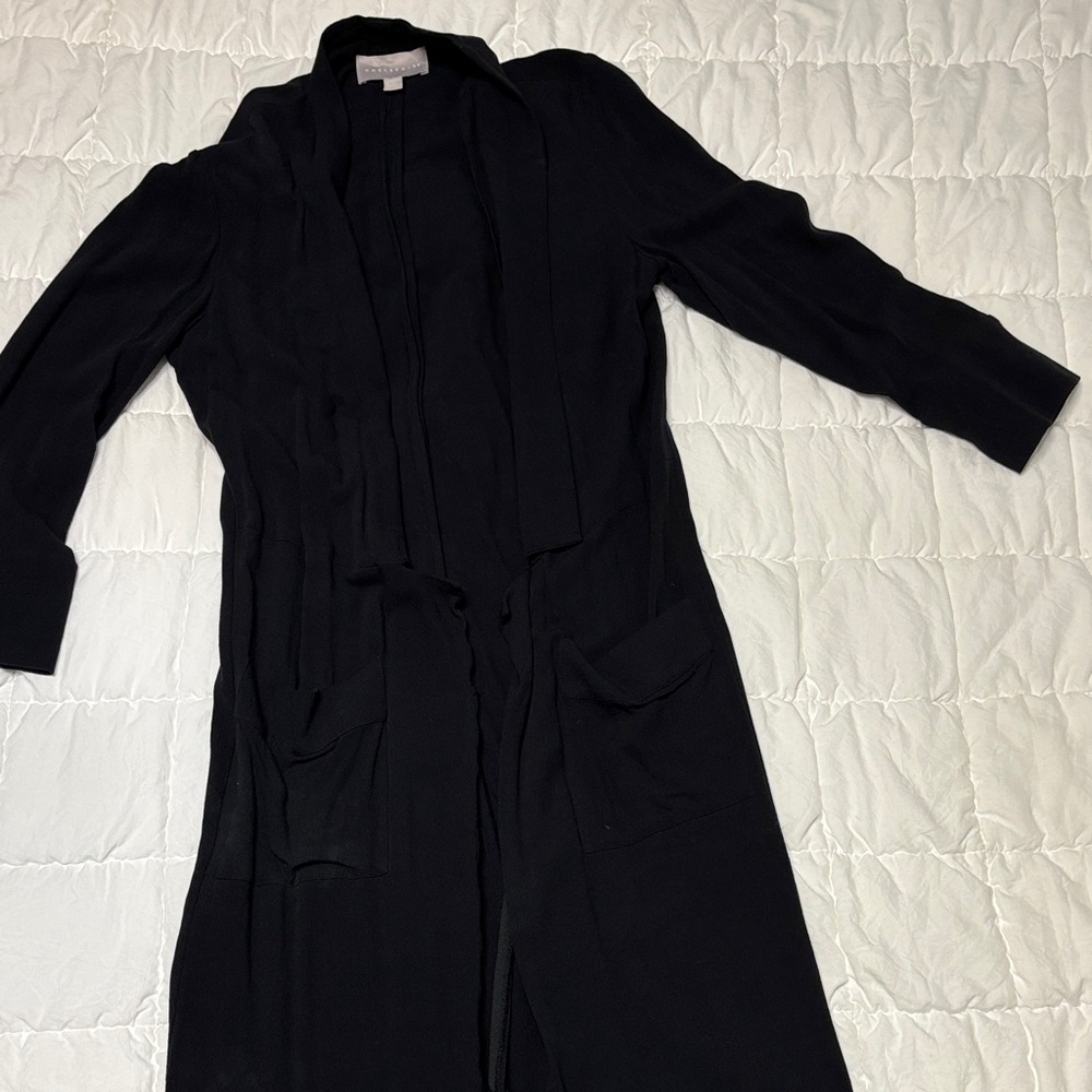 Chelsea28 Black Open Front Cardigan